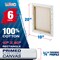 10 x 20 inch Stretched Canvas 12-Ounce Triple Primed, 6-Pack - Professional Artist Quality White Blank 3/4" Profile, 100% Cotton, Heavy-Weight Gesso